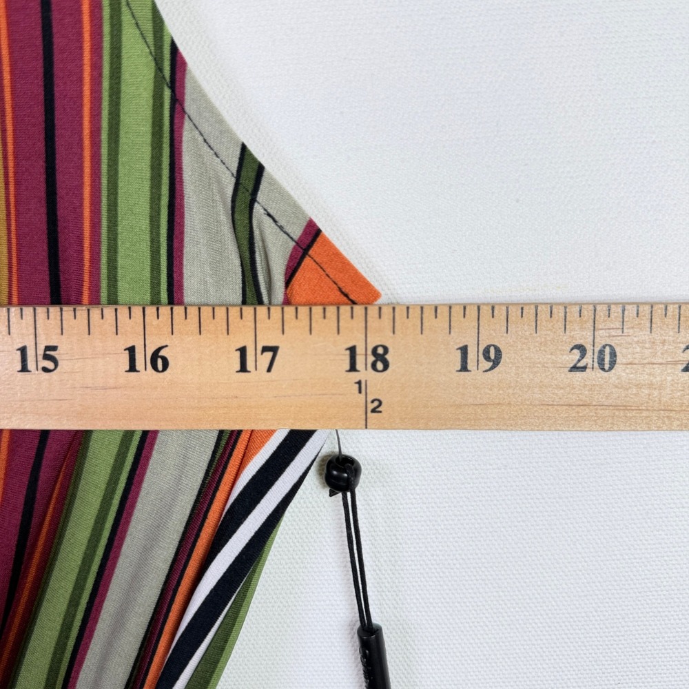 CALVIN‎ KLEIN Multicolor Striped Faux Wrap Sleeveless Dress 8 CD3A2E55 - Picture 6 of 8